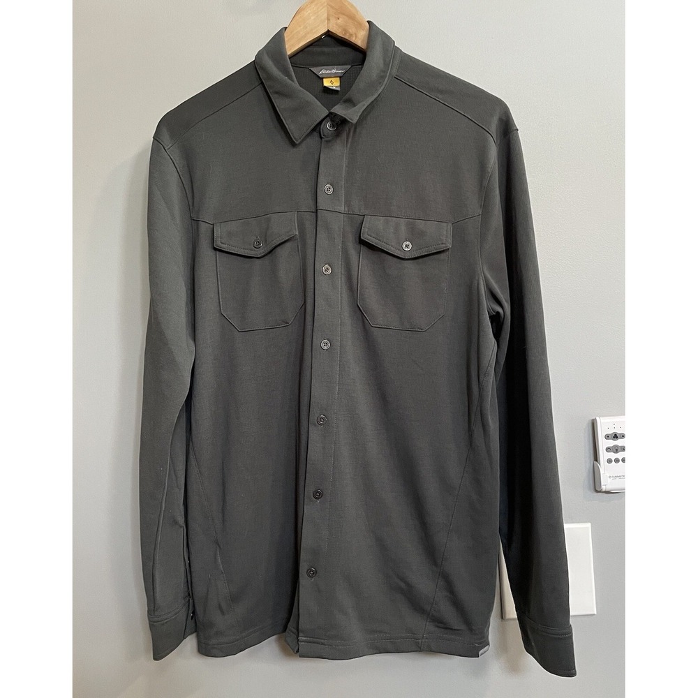 Eddie Bauer Travex‎ Shirt Performance Button Up Wicking Packable Mens Medium